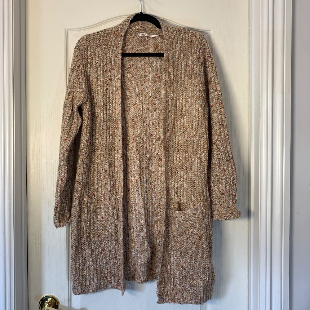 Esqualo Long Knit Cardigan with Pockets‎ – Cozy Textured Look Casualchic